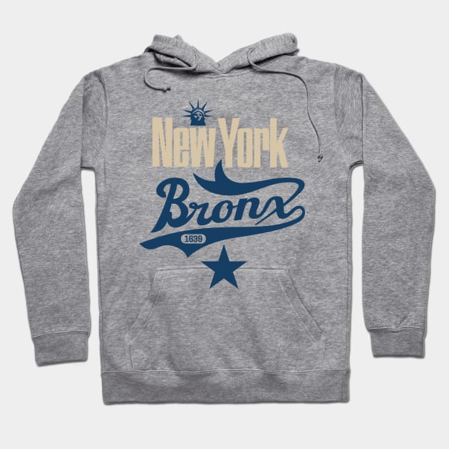 New York Bronx - New York Bronx Schriftzug - Bronx Logo Hoodie by Boogosh